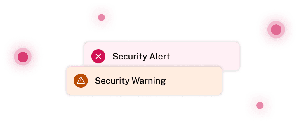 Alert and warning user interface examples
